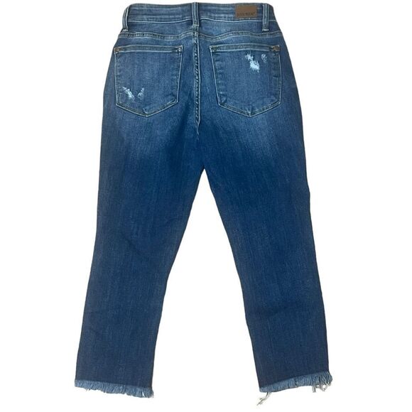 Judy Blue Skinny Fit Capri Distressed Jeans Sz 0/24 - Picture 2 of 8